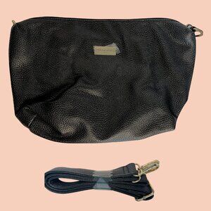 NWOT BCBG Paris Black Faux Leather Crossbody Bag Adjustable Strap